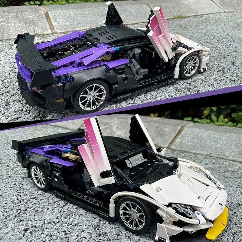 Technical 1:14 Lambo Super Speed Sport Car Building Blocks Famous Vehicle Racing Car Assemble Bricks Toys For Adult Kids Gifts