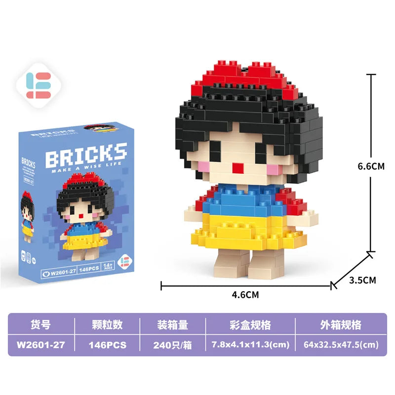 Disney Small Granular Building Model Toy Cartoon Character Stitch, SpongeBob Mini Block Toy Christmas Gift for Children - CADA BRICKS®