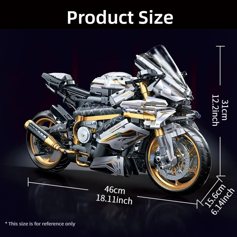 TOYLINX Alloy Motocykl Dekoracje na Pulpit 2045 SZTUK Wyścigowe Klocki Model Zabawki Dla Dzieci Boże Narodzenie Wielkanoc Świąteczny Prezent