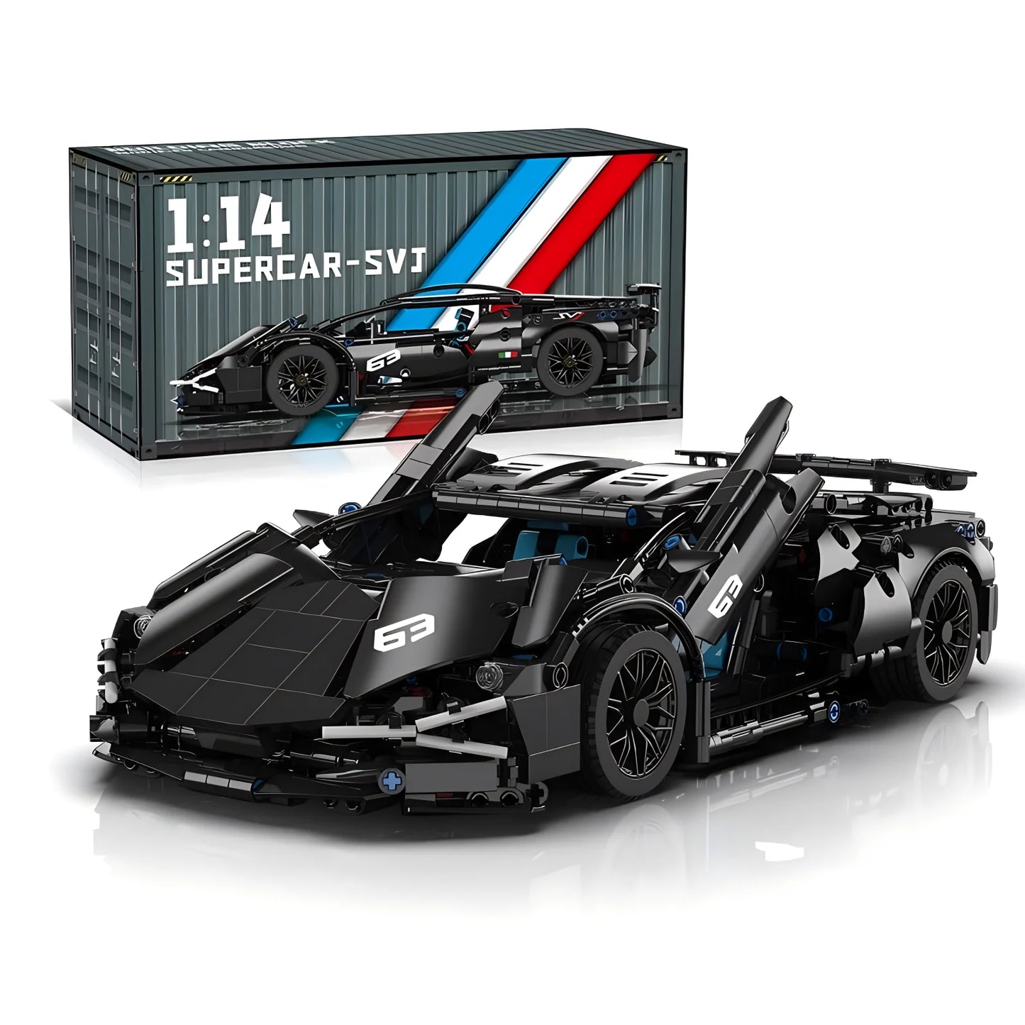 Technical Racing Sport Car Model Building Blocks technic adults 1:14 DIY Supercar Brick Puzzle Toys Kid Adult Gift(1280+granule) - CADA BRICKS®
