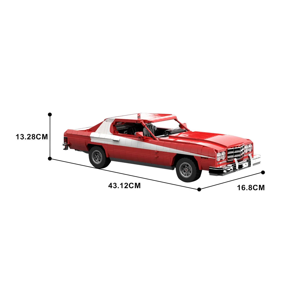 MOC Starsky & Hutch Klocki Ord Gran Torino 1975 Starsky & Hutch Klocki Model Zabawki Edukacyjne Prezent