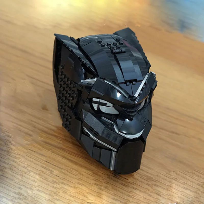 475pcs Moc 76215 Superhero Black Panther Cowl Helmet Model Building Blocks Bricks Diy Creative Educational Toy Kid Birthday Gift - CADA BRICKS®