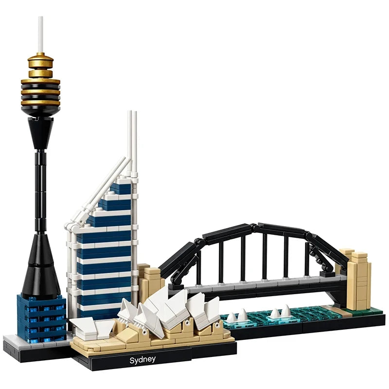 Zestaw architektoniczny San Francisco Nowy Jork Pary Dubaj Panorama miasta Klocki konstrukcyjne Tokio Szanghaj Singapur Klocki konstrukcyjne