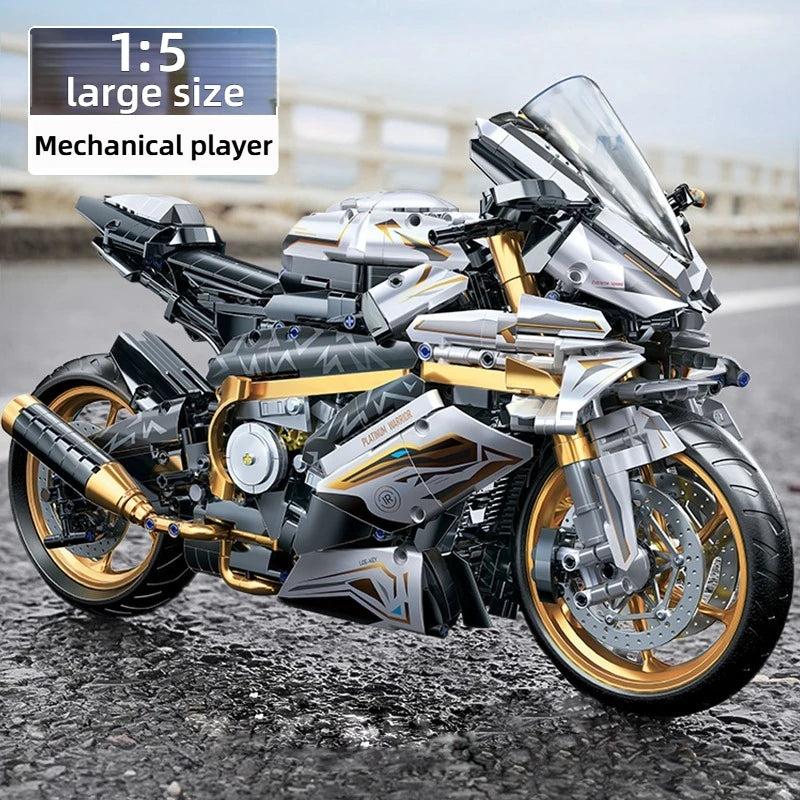 TOYLINX Alloy Motocykl Dekoracje na Pulpit 2045 SZTUK Wyścigowe Klocki Model Zabawki Dla Dzieci Boże Narodzenie Wielkanoc Świąteczny Prezent