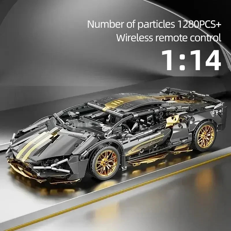 TOYLINX 1280Pcs Technical Building Blocks Racing Car Model Remote Control Electric RC Car Version Optional Construction Toys