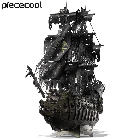 Piececool 3D Metal Puzzle The Flying Dutchman Model Building Blocks Pirate Ship Jigsaw for Teens Brain Teaser DIY Toys