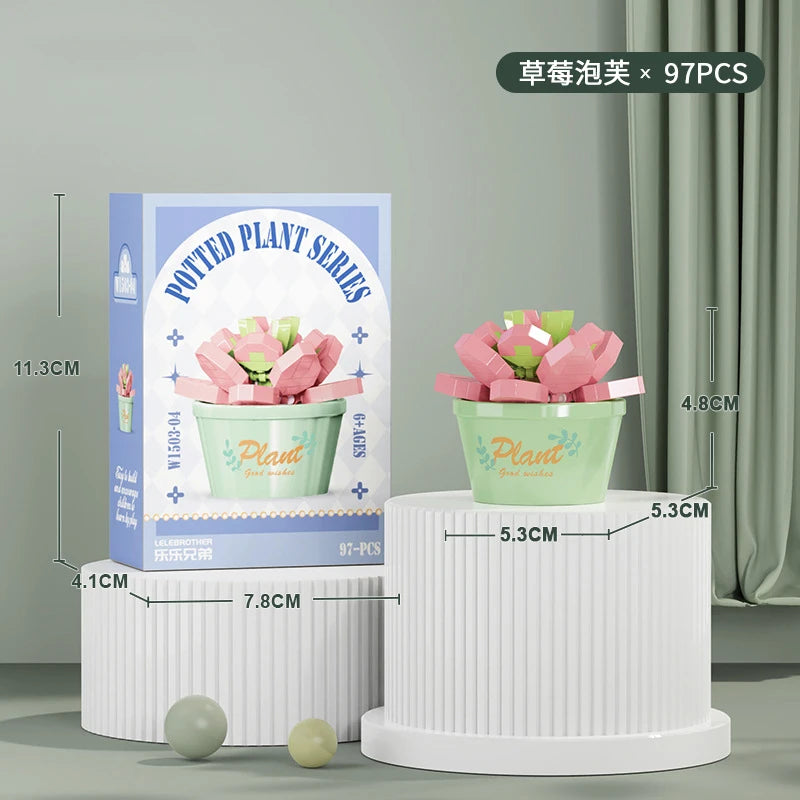 Bouquet Flower Mini Diy Building Block Toys for Children Bricks Blocks for Adults Constructor Micro Bricks Construction Set Gift - CADA BRICKS®