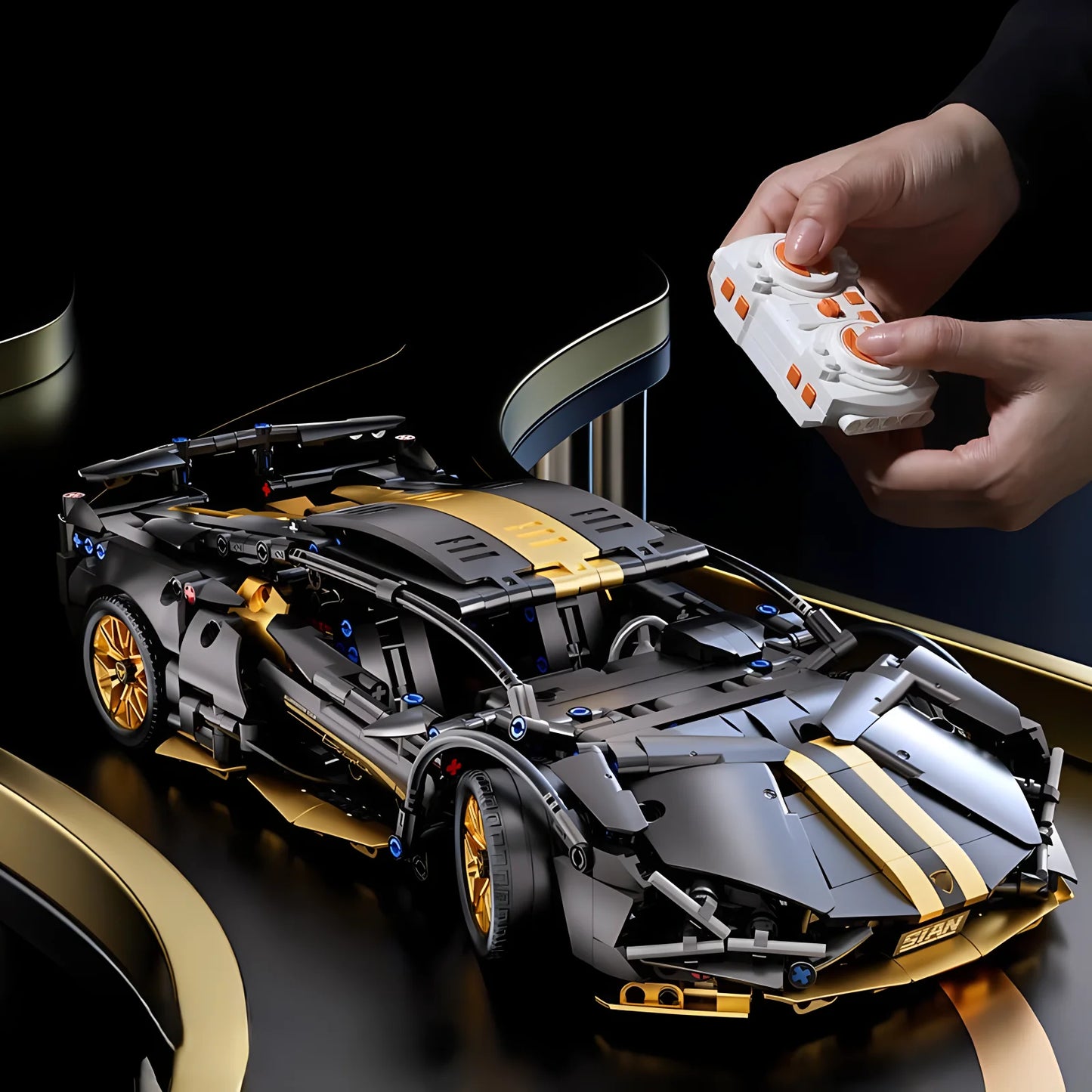 Technical Racing Sport Car Model Building Blocks technic adults 1:14 DIY Supercar Brick Puzzle Toys Kid Adult Gift(1280+granule) - CADA BRICKS®