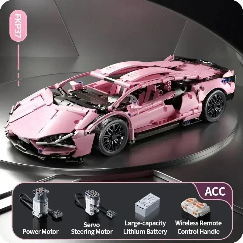 TOYLINX 1280Pcs Technical Building Blocks Racing Car Model Remote Control Electric RC Car Version Optional Construction Toys