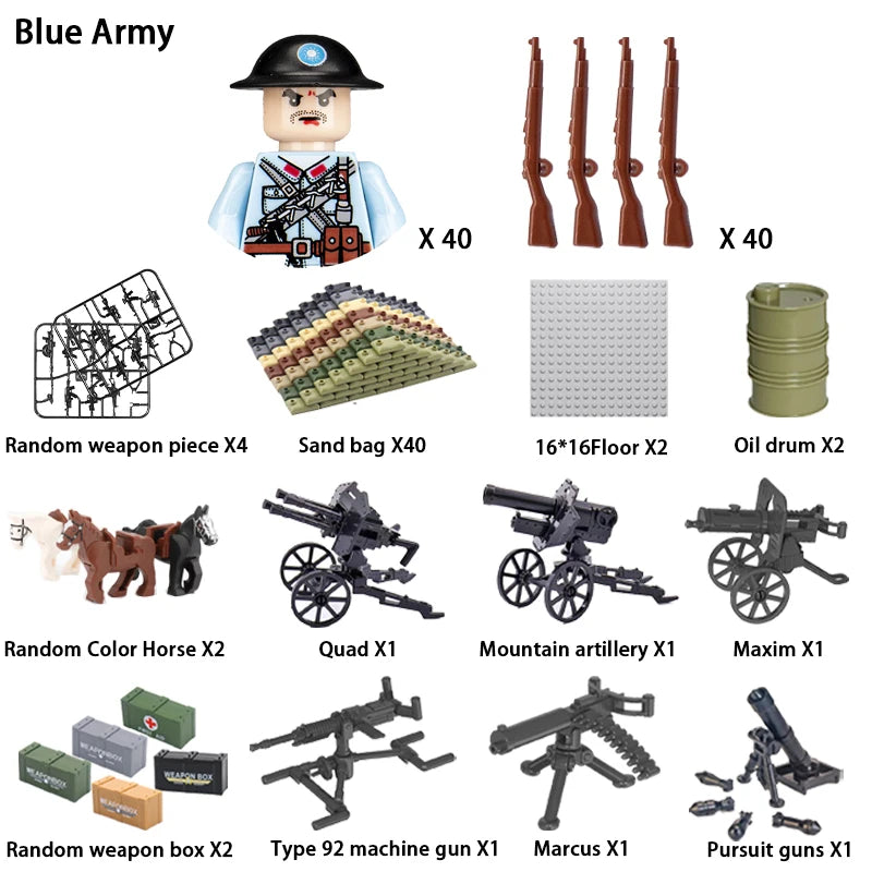 Military Building Blocks, Figures, Action Figures, Toys, Mini Dolls, Soldier Characters, Children's Toys, National Army Phalanx - CADA BRICKS®