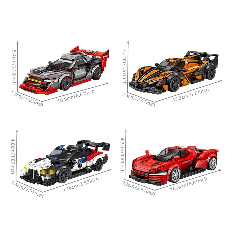 SEMBO Speed Sports Car Assemblage Building Blocks MOC Racing Vehicle, Technical Auto Models Car Construction Set, zabawki dla chłopców, prezenty