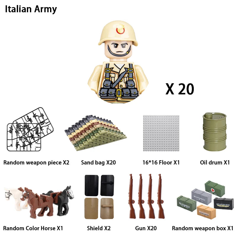 Military Building Blocks, Figures, Action Figures, Toys, Mini Dolls, Soldier Characters, Children's Toys, National Army Phalanx - CADA BRICKS®