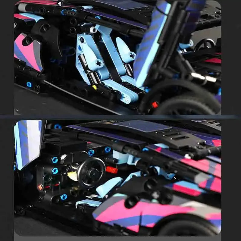 1314PCS Black Purple Lamborghinised Sian Sport Car Building Blocks Assemble Racing Vehicle Bricks Toys Birthday Gift For Kid Boy - CADA BRICKS®