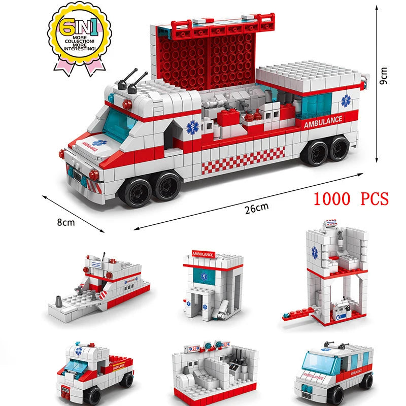 Bus City UK London Building Blocks School Vehicle Friends Wedding Car Traffic Bricks Double Station Girls Gifts Technique Toys - CADA BRICKS®