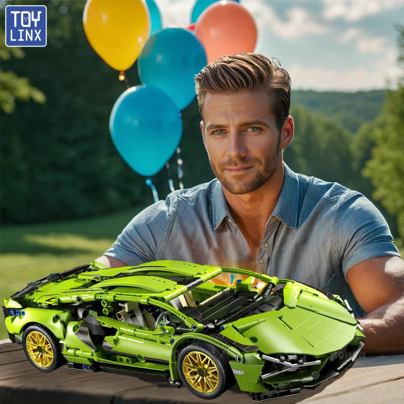 ToylinX Technical Building Blocks Racing Sport Car Speed Vehicle Model City Mechanical Super Bricks Puzzle Toys Adult Gift - CADA BRICKS®