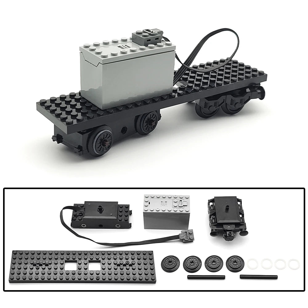City train building blocks DIY modified accessories, creative MOC assembly track train carriage expansion set, base, wheel parts - CADA BRICKS®