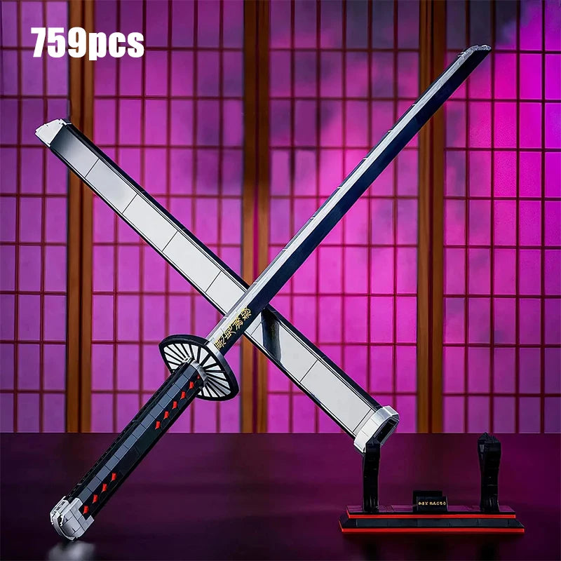 Samurai Sword Building Blocks Ninja Blade Katana Japanese Anime Butterfly Nichirin Knife Bricks MOC Children Toys for Adult Gift - CADA BRICKS®
