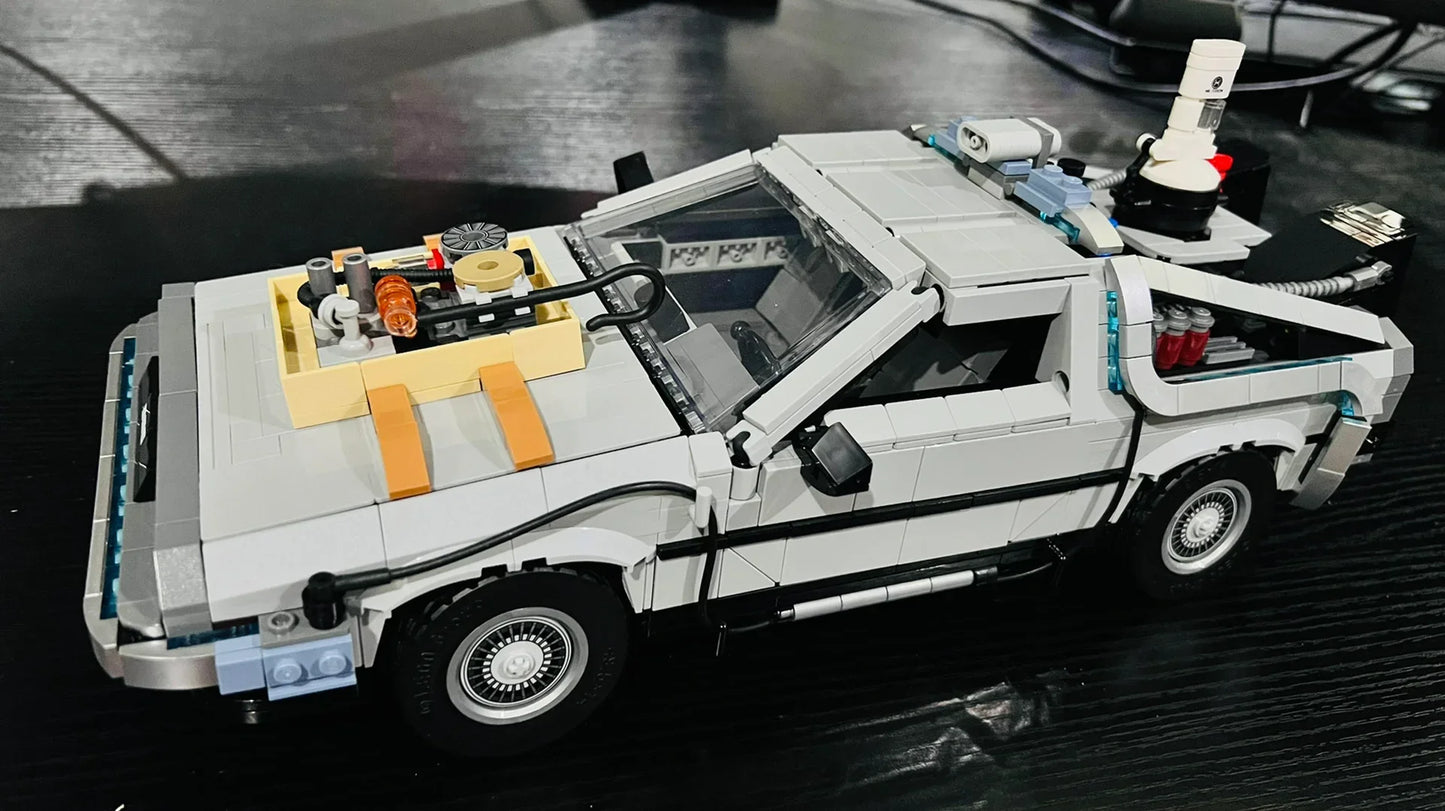 Back to the Future Time Machine DeLorean Model Building Blocks Children's Assembly Toy Boy's Gift - CADA BRICKS®