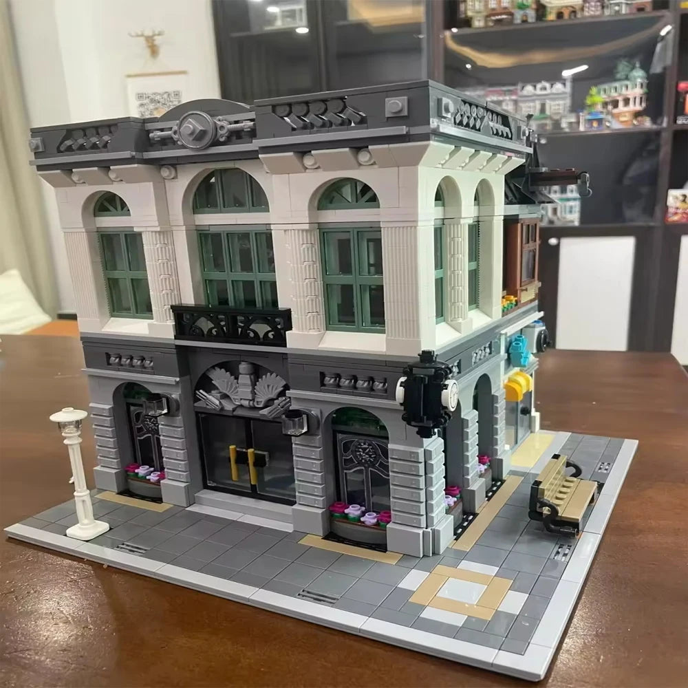 Creatoring Expert Brick Bank Detective's Assembly Square Model MOC Street View Building Blocks Toys 10255 10251 10211 10185 - CADA BRICKS®