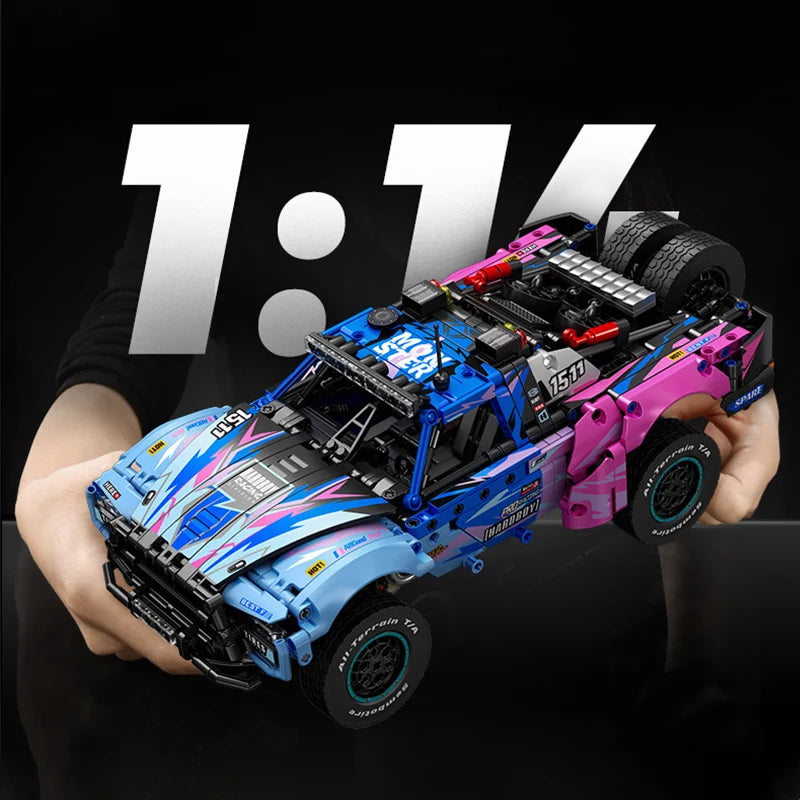 Ekspert techniczny Model samochodu sportowego terenowego Klocki budowlane Miejski mechaniczny super pojazd wyścigowy Klocki MOC Zabawki dla dzieci Prezent