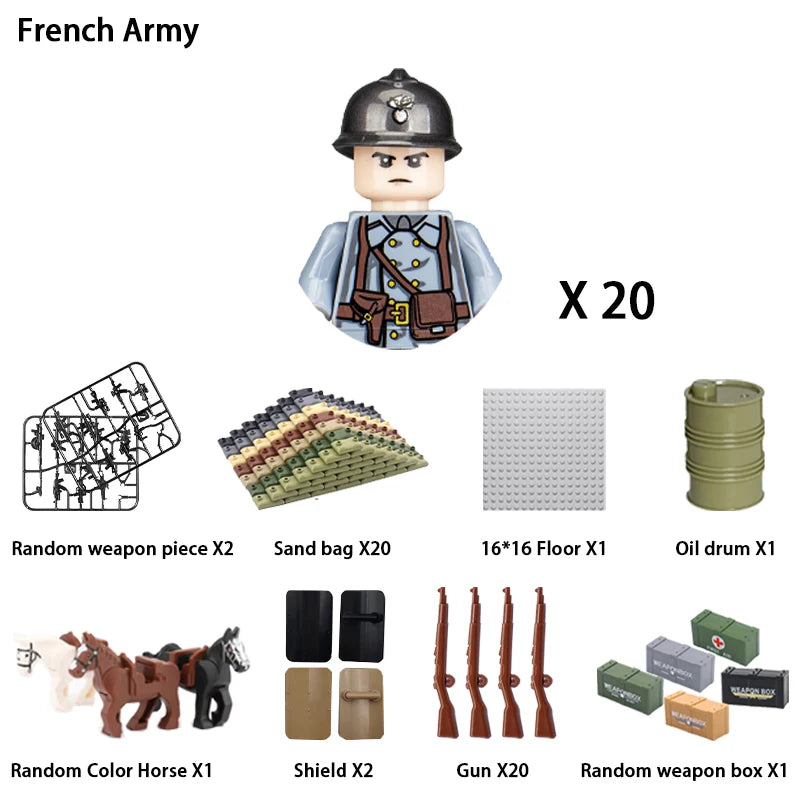 Military Building Blocks, Figures, Action Figures, Toys, Mini Dolls, Soldier Characters, Children's Toys, National Army Phalanx - CADA BRICKS®