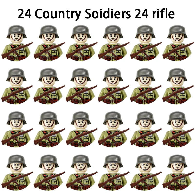 Military Building Blocks, Figures, Action Figures, Toys, Mini Dolls, Soldier Characters, Children's Toys, National Army Phalanx - CADA BRICKS®