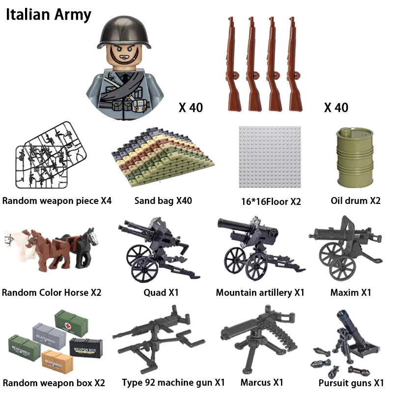 Military Building Blocks, Figures, Action Figures, Toys, Mini Dolls, Soldier Characters, Children's Toys, National Army Phalanx - CADA BRICKS®
