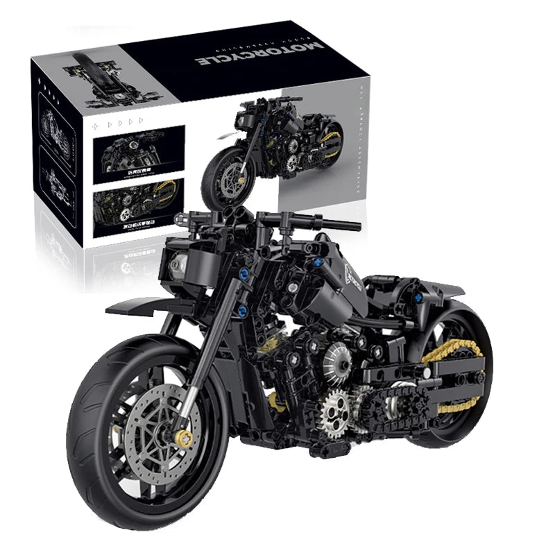 538Pcs Classic Motorbike Building Model Blocks Moto Road Racer Bricks Christmas Gifts Toys for Kid Boys Children Adult Technical - CADA BRICKS®
