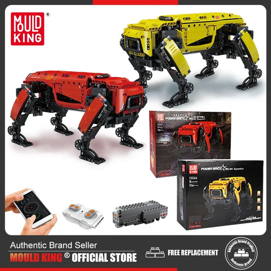 Mould King 15066/15075 Technical Robot Toys – Motorized Boston Dynamics Big Dog Model Alphadog Building Blocks Kid Gift