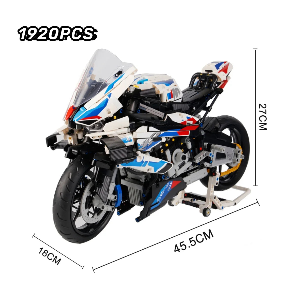 W magazynie 1920 szt. Techniczne wyścigi motocyklowe 1000 RR klocki klocki zabawki urodziny boże narodzenie prezenty dla dzieci