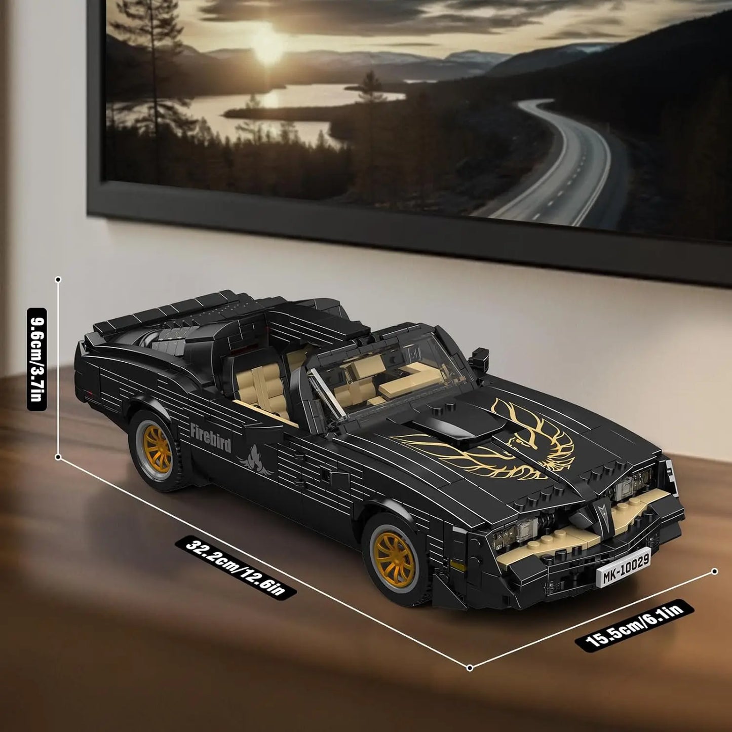 MOULD KING 10029 MOC Creative Ideal Firebird Retro American Sports Car Building Blocks Famous Car Collection Gift Toy
