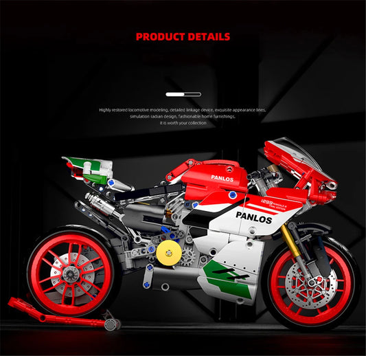 Technical Ducatied Motorcycle Building Blocks Moto Racing Motorbike City Vehicle Bricks MOC Modelset Kits Kids Construction Toys