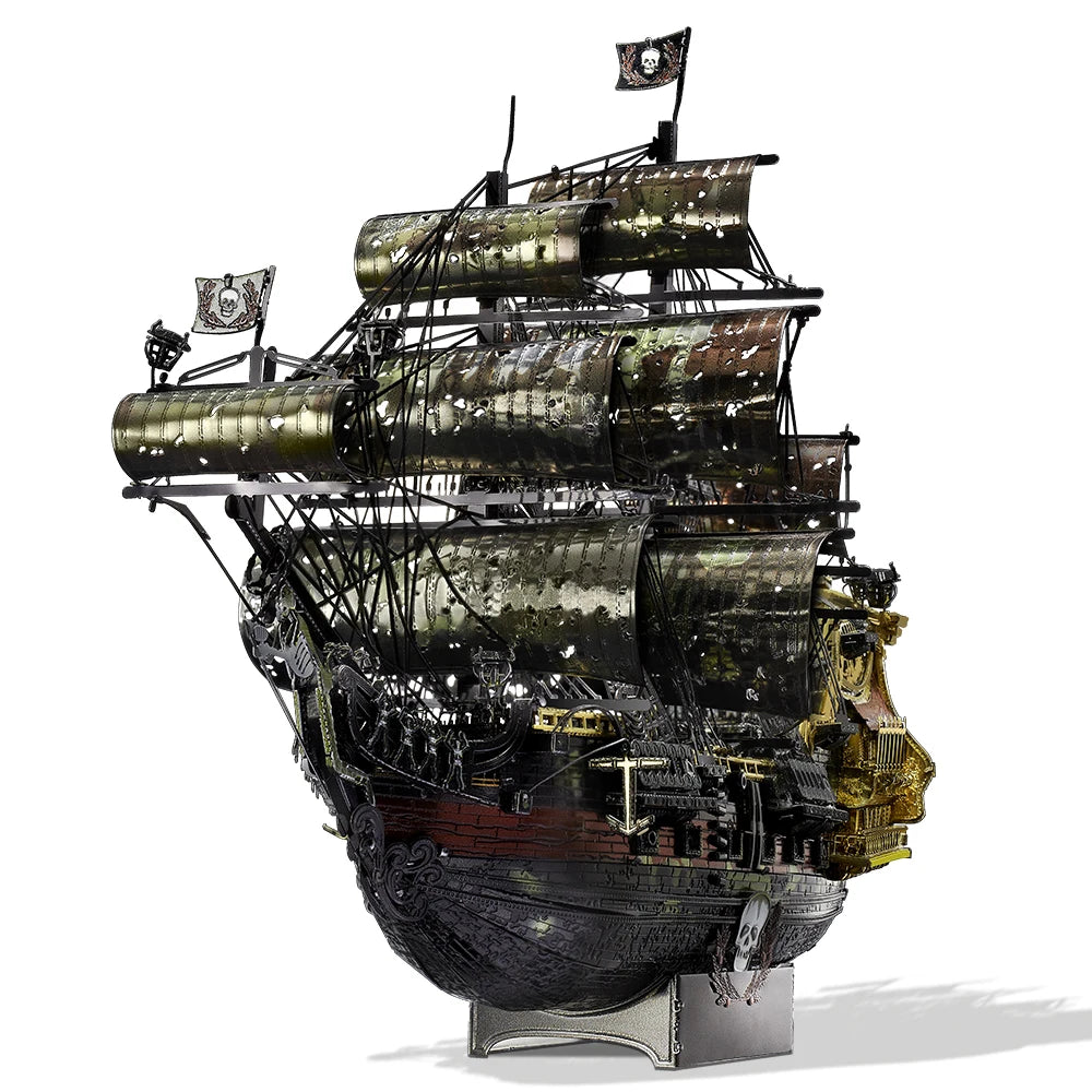 Piececool 3D Metal Puzzles Pirate Ship Building Blocks The Queen Anne's Revenge DIY Boat Toys Jigsaw Christmas Gifts for Adult