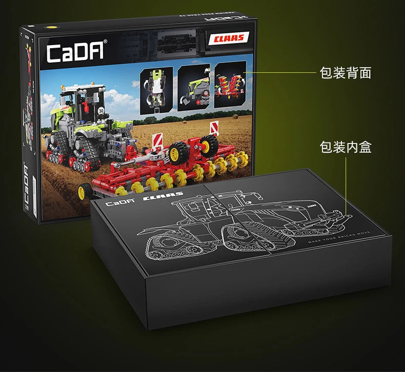 Cada 1336pcs 1:32 Famous CLAAS City Agricultural Vehicle Building Block MOC Bricksley Design Truck Bricks Toys Children Gifts - CADA BRICKS®