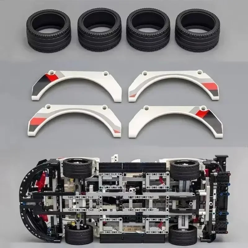 1580PCS Technical Racing Car 42096 Mechanical Group Sets Building MOC Vehicle Authentic Detail Model Car Build Display Gift Toys