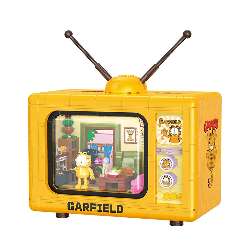 Balody Kawaii Anime Garfield Cat Mini Building Blocks Model Open Topped Car MOC TV House Brick Figure Toys For Christmas Gift - CADA BRICKS®