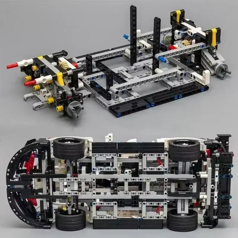 1580PCS Technical Racing Car 42096 Mechanical Group Sets Building MOC Vehicle Authentic Detail Model Car Build Display Gift Toys