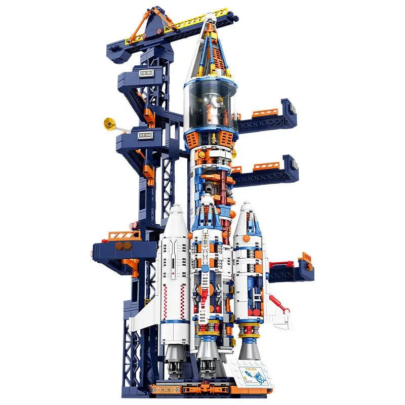 Manned Rocket Model Building Blocks Space Station Construction Toy Rocket Bricks City Architecture Kids STEM Toys