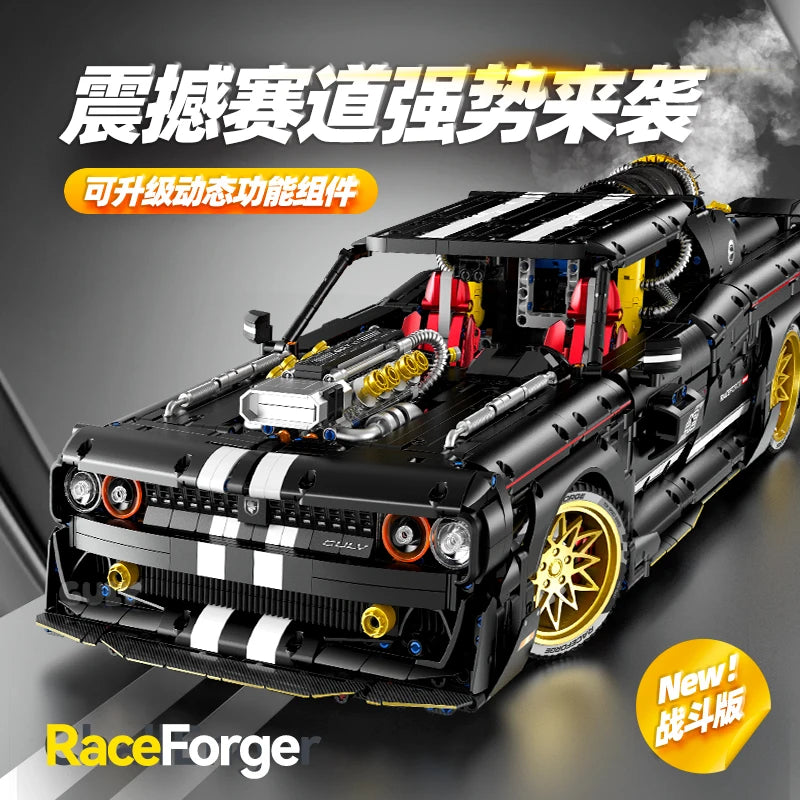 GULY 10637 Dodgedd 1:8 MOC Technical RC Racing Building Blocks Assembling Supercar Bricks Model Toys for Children Christmas Gift - CADA BRICKS®