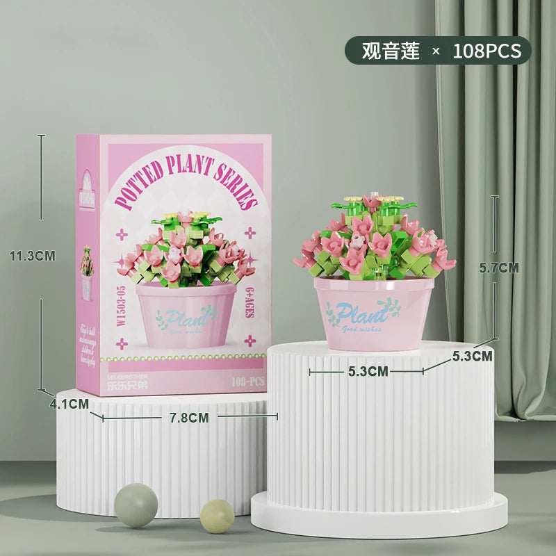 Bouquet Flower Mini Diy Building Block Toys for Children Bricks Blocks for Adults Constructor Micro Bricks Construction Set Gift - CADA BRICKS®