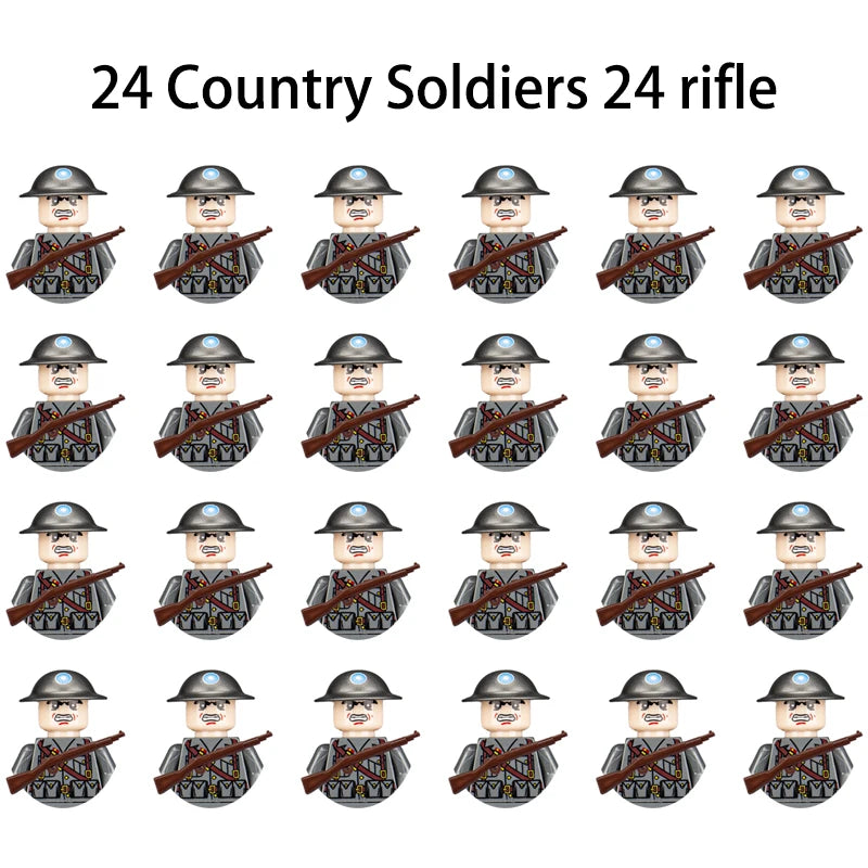 Military Building Blocks, Figures, Action Figures, Toys, Mini Dolls, Soldier Characters, Children's Toys, National Army Phalanx - CADA BRICKS®