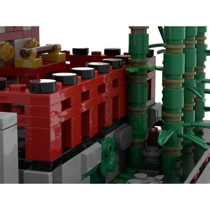 MOC Small Shinto Shrine Model Building Block House Temple Japanese Style Building Assembled Brick Toys Creative Children's Gift