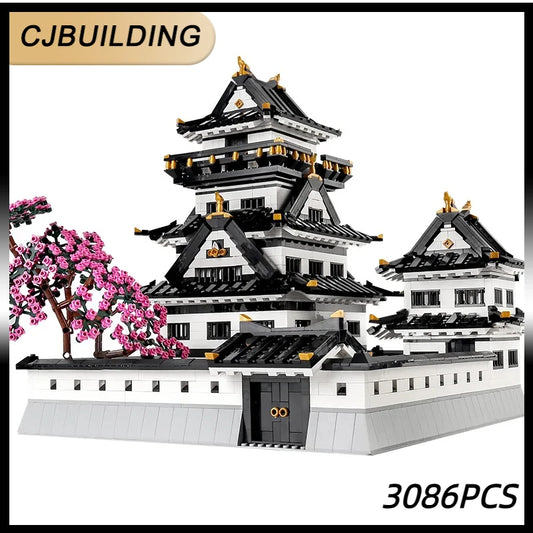 MOC 39101 Japanese Style Architecture Streetview Building Block Himeji Castle Model sets Assembly Bricks Kids Toys Christmas Gif