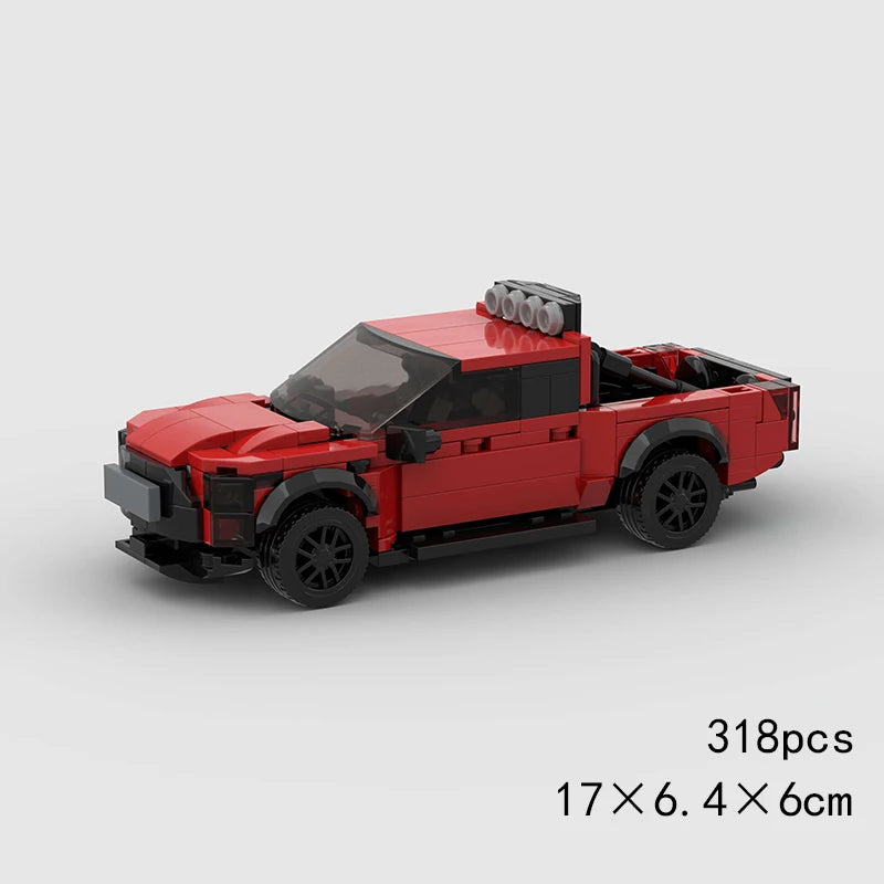City Truck Vehicle Pickup Heavy Cargo Transport Model Building Blocks Machinery Shop Van Creative Carriage Harvester Car Kid Toy - CADA BRICKS®