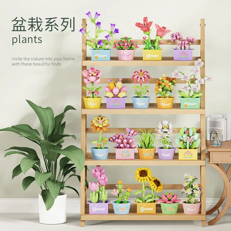 Bouquet Flower Mini Diy Building Block Toys for Children Bricks Blocks for Adults Constructor Micro Bricks Construction Set Gift - CADA BRICKS®