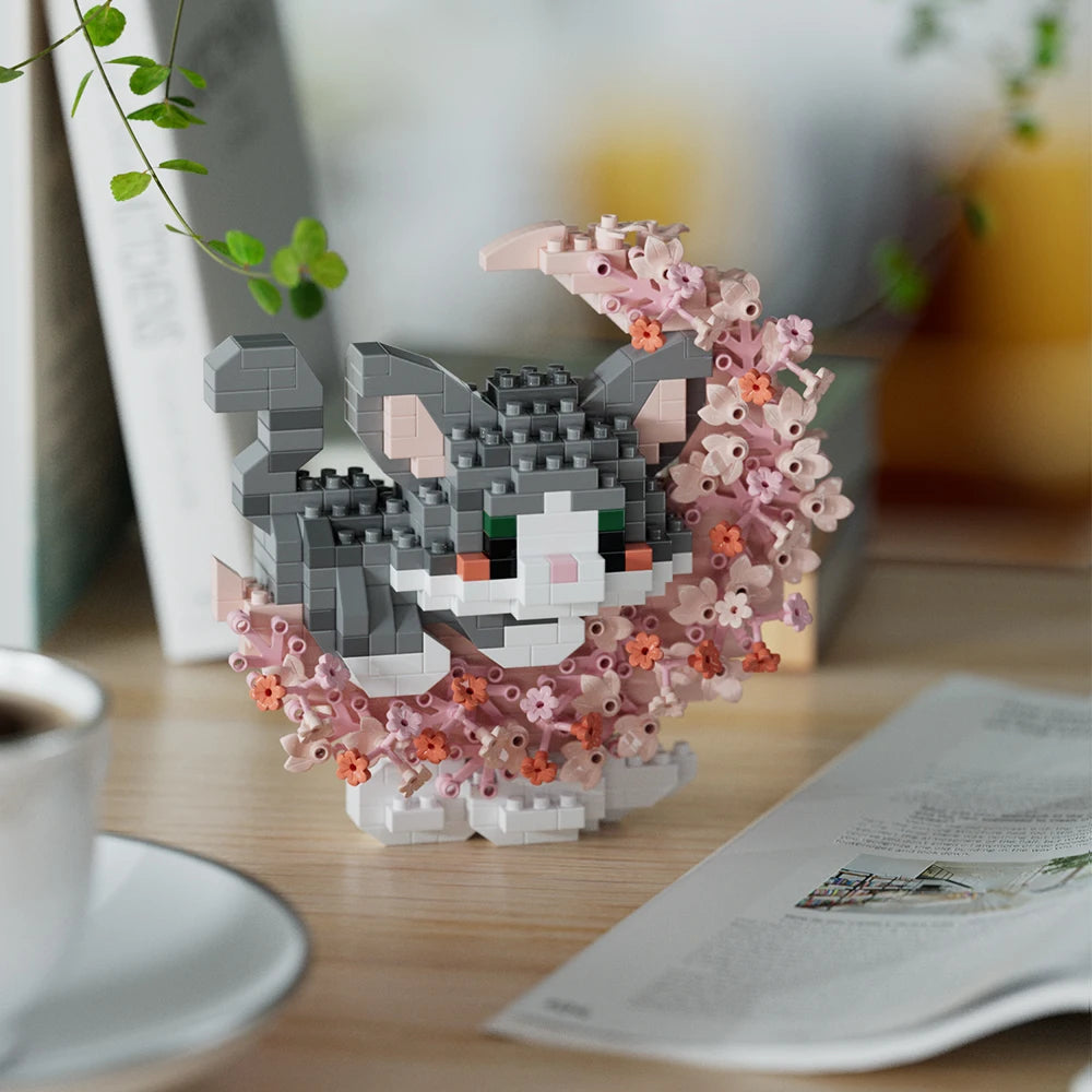 Mini Dog Cat panda raccoon Cute Pet Small Building Block Model Series Ornaments Children's Toy Christmas Birthday Gifts for Kids - CADA BRICKS®