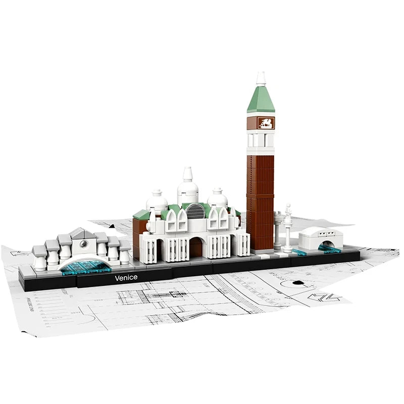Zestaw architektoniczny San Francisco Nowy Jork Pary Dubaj Panorama miasta Klocki konstrukcyjne Tokio Szanghaj Singapur Klocki konstrukcyjne