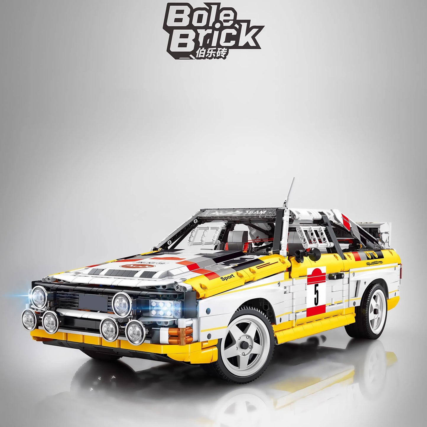 YC23043 Racing Sport Retro Rally Car 1:8 MOC Technical Building Blocks Assembling Bricks Model Toys for Children Christmas Gift