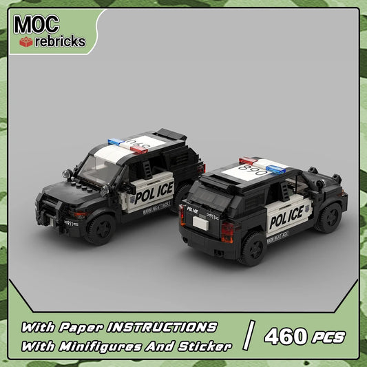 Police Car Explorer MOC Speed Champions City Vehicle Technique Bricks Swat Truck Classic Building Block Model Set DIY Kids Toy