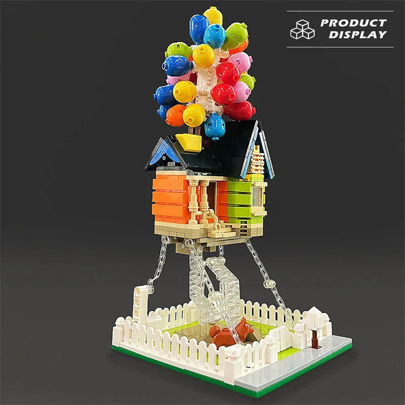 New Film Up City Expert Float Balloon Flying House Figure Building Blocks Bricks Street Scene Villa Model Assembly Toy Kid Gift